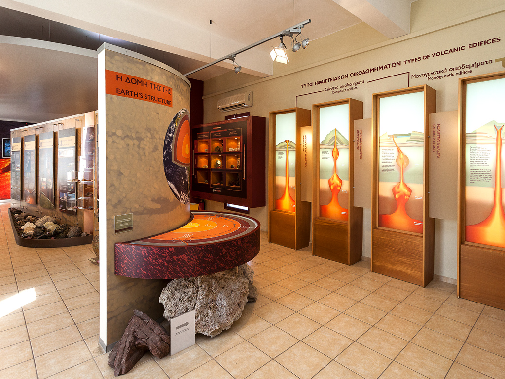 The great exhibition of the volcanological museum in Nikia on Nisyros island. (Photo: Tobias Schorr)